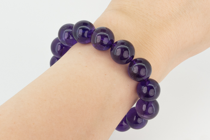 超高品質 ウルグアイ産 アメジスト ブレスレット φ13mm ～ 吉祥寺の