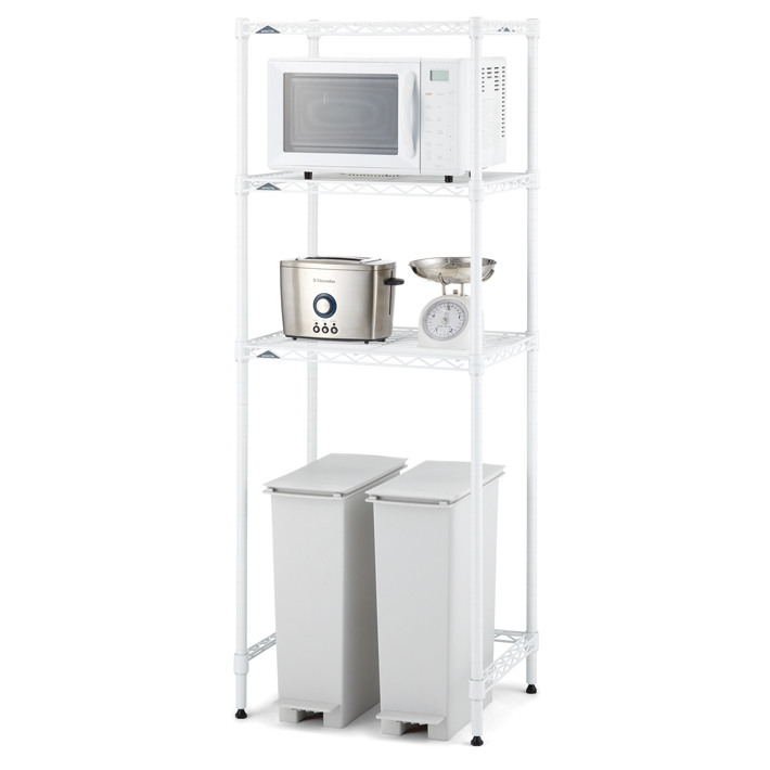 ベーシックシリーズ キッチンラック ホワイト W600xD450xH1600mm