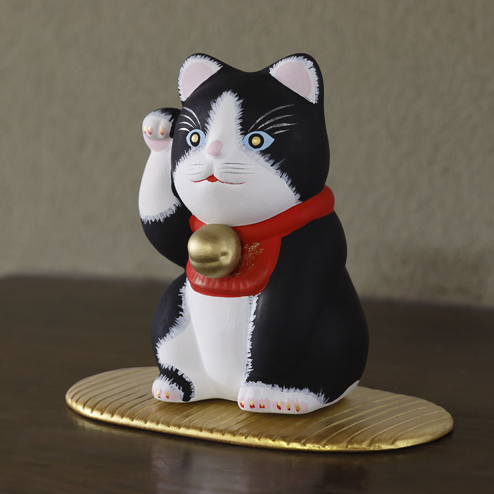 招き猫(はちわれ)小判付き: インテリア・ライフスタイル | スイーツ