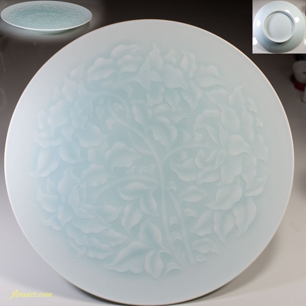 快山窯青白磁蔓唐草大皿32cm | 和食器リサイクル通販専門店フリマート