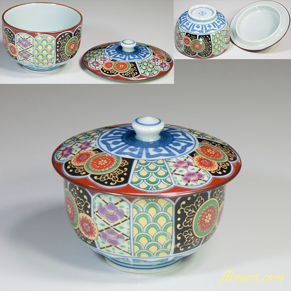 有田焼聖山窯蓋付湯呑W4870 | 和食器リサイクル通販専門店フリマート