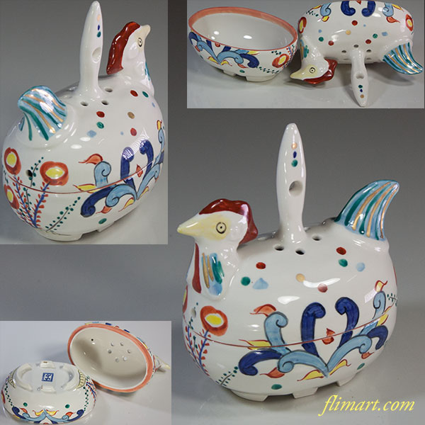 幸兵衛窯ペルシャ色絵香炉酉 | 和食器リサイクル通販専門店フリマート