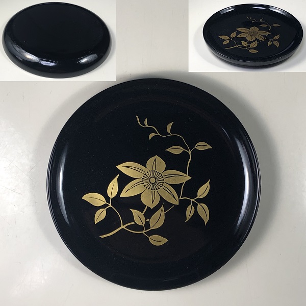 木製漆器会津塗鉄仙豆皿五枚セット | 和食器リサイクル通販専門店