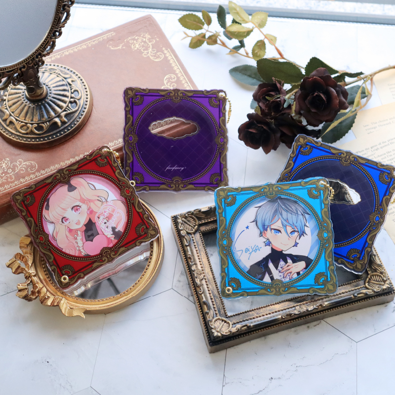 缶バッジアクリルフレーム75mm クラシックフレーム ブラック| FUKUYA