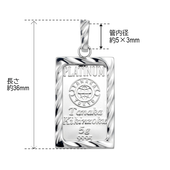 純プラチナ コインバー5グラム ペンダントトップ | 高品質 金・プラチナ