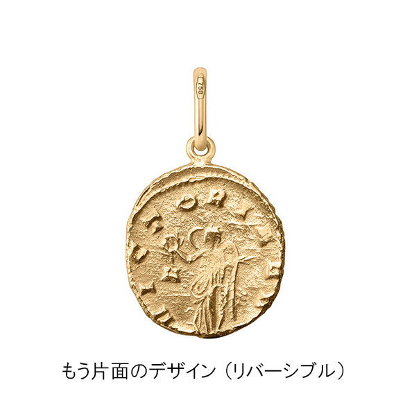 イタリア製〕K18イエローゴールド ペンダントトップ（リバーシブル