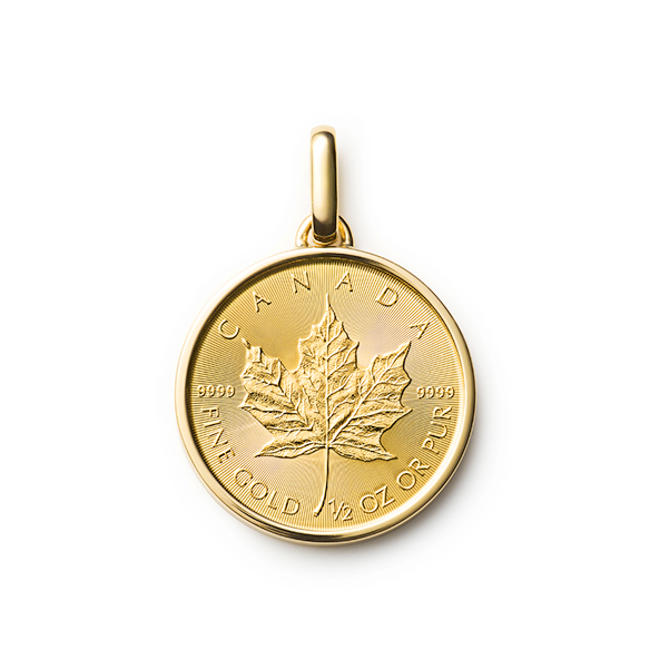 メイプルリーフ金貨 1/2オンス ペンダントトップ | 高品質 金・プラチナ