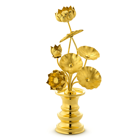 K18 仏具〔常花 大（右）〕 | 高品質 金・プラチナ