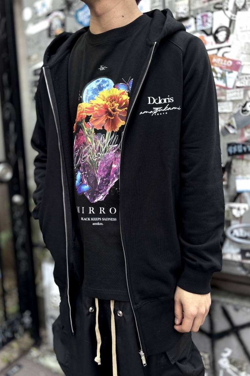 予約商品】ドロリス×アマツカミ コラボ限定ロング丈ジップ・パーカー