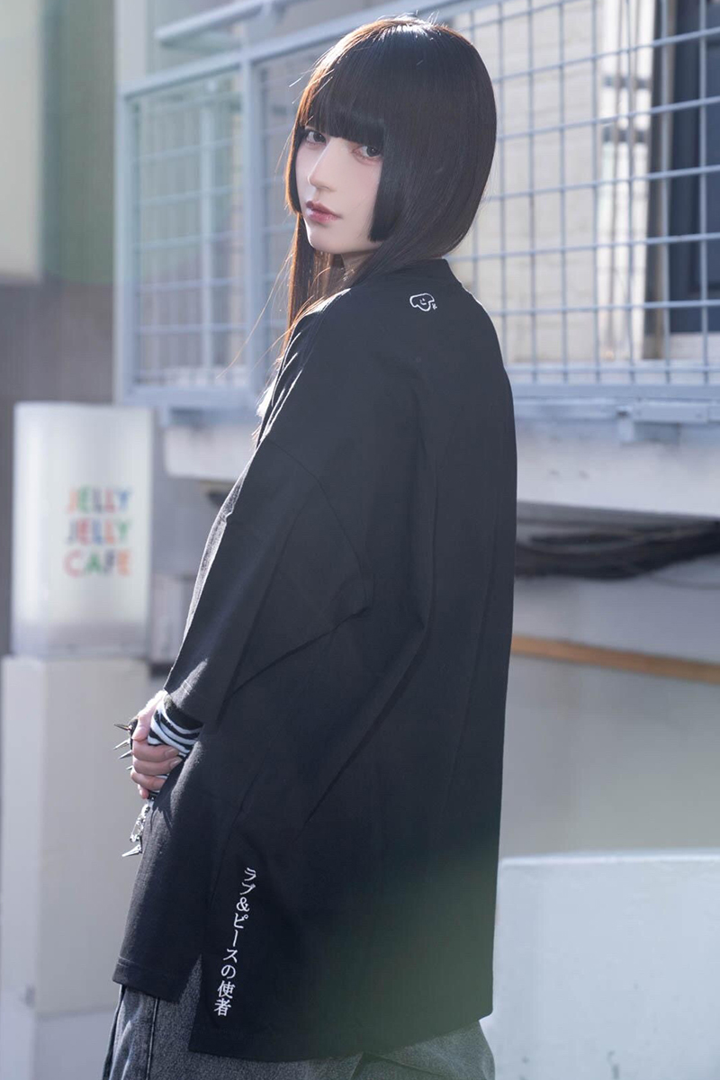 環やね × GALFY × GEKIROCK CLOTHING やねの犬Tee -ラブ&ピースの使者