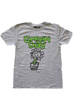 予約商品】GREEN DAY バンドTシャツ ユニセックス: Flower Pot - GREY