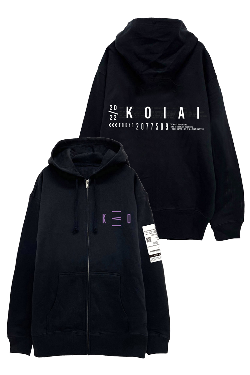 KOIAI×AILE VIVANTES×GEKIROCK CLOTHINGコラボ・ジップアップパーカー