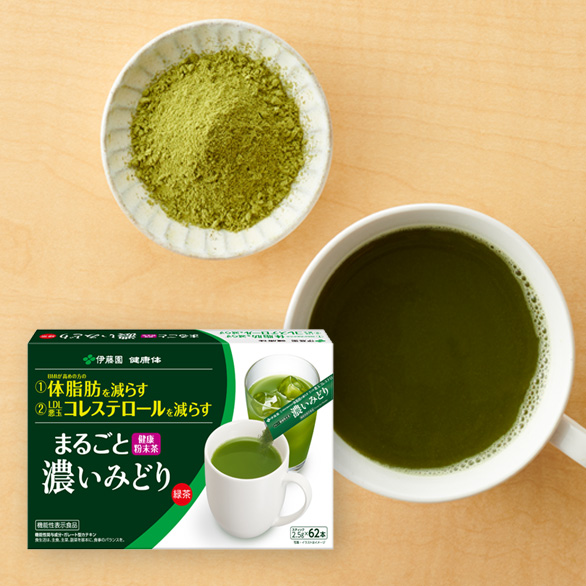 まるごと健康粉末茶 濃いみどり 粉末スティック 62本入｜伊藤園の公式