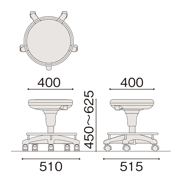 サポートスツール2 スツール ハイタイプ KSK-690DL-C8｜オフィスチェア