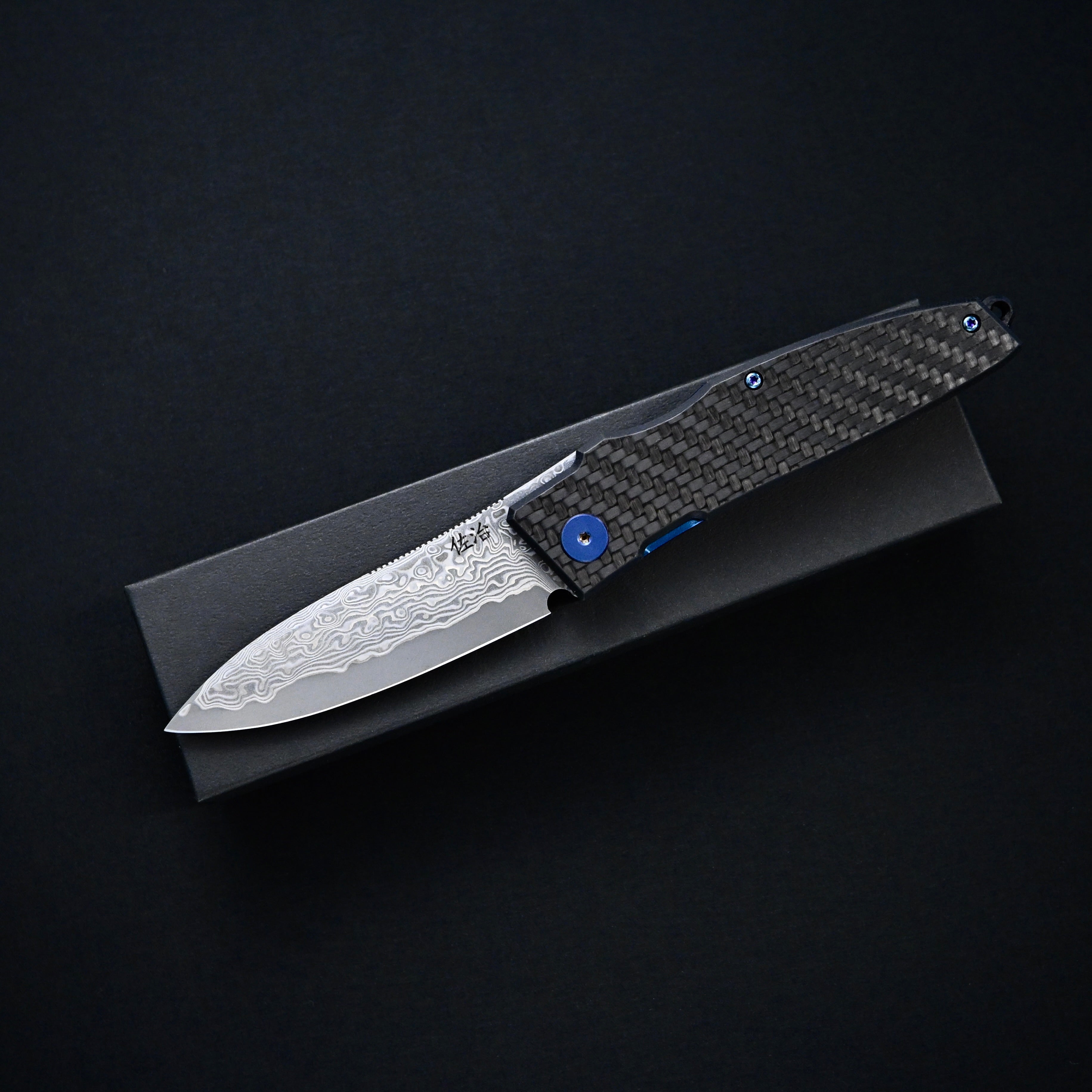 佐治武士作 ZOLDYCK ダマスカス折込ナイフ85mm ZOLDYCK Damascus