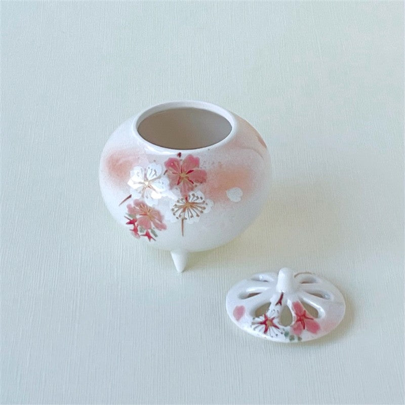 淡紅桜香炉 京焼・清水焼 – 香十オンラインショップ