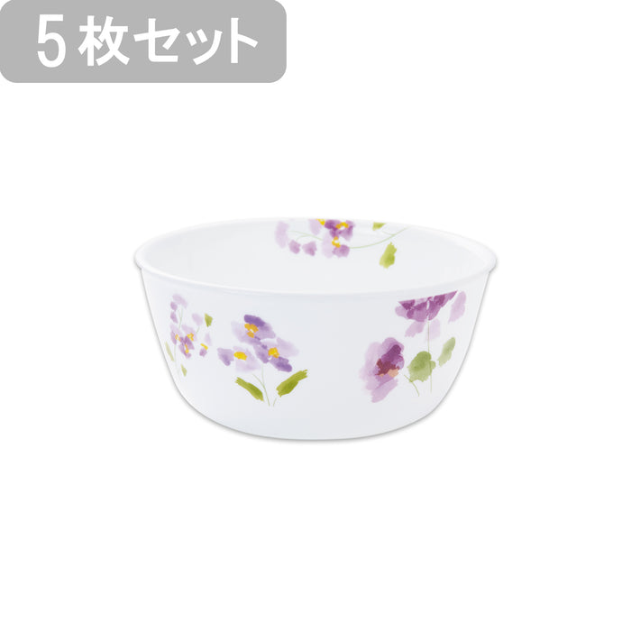 コレールバイオレットミスト多様ボウル(大)16cmJ428-VM【お得な5枚