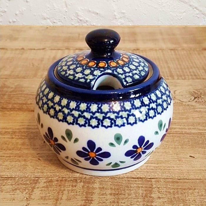 ポーリッシュポタリー ポーランド食器 BOLESLAWIEC シュガーポット