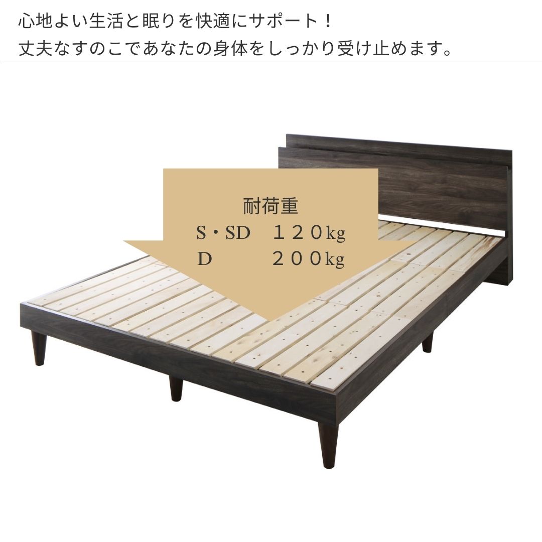 棚・コンセント付きデザインすのこベッド Camille カミーユ – precocirico