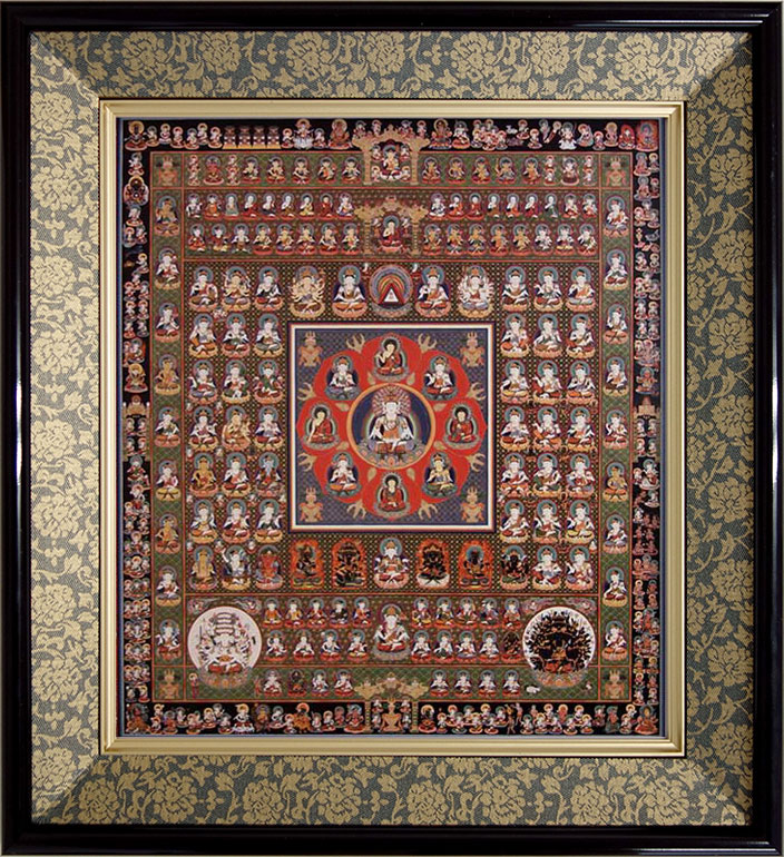 楽天市場】掛け軸 「極楽浄土図 （観経曼荼羅）」 模表装 30x61cm