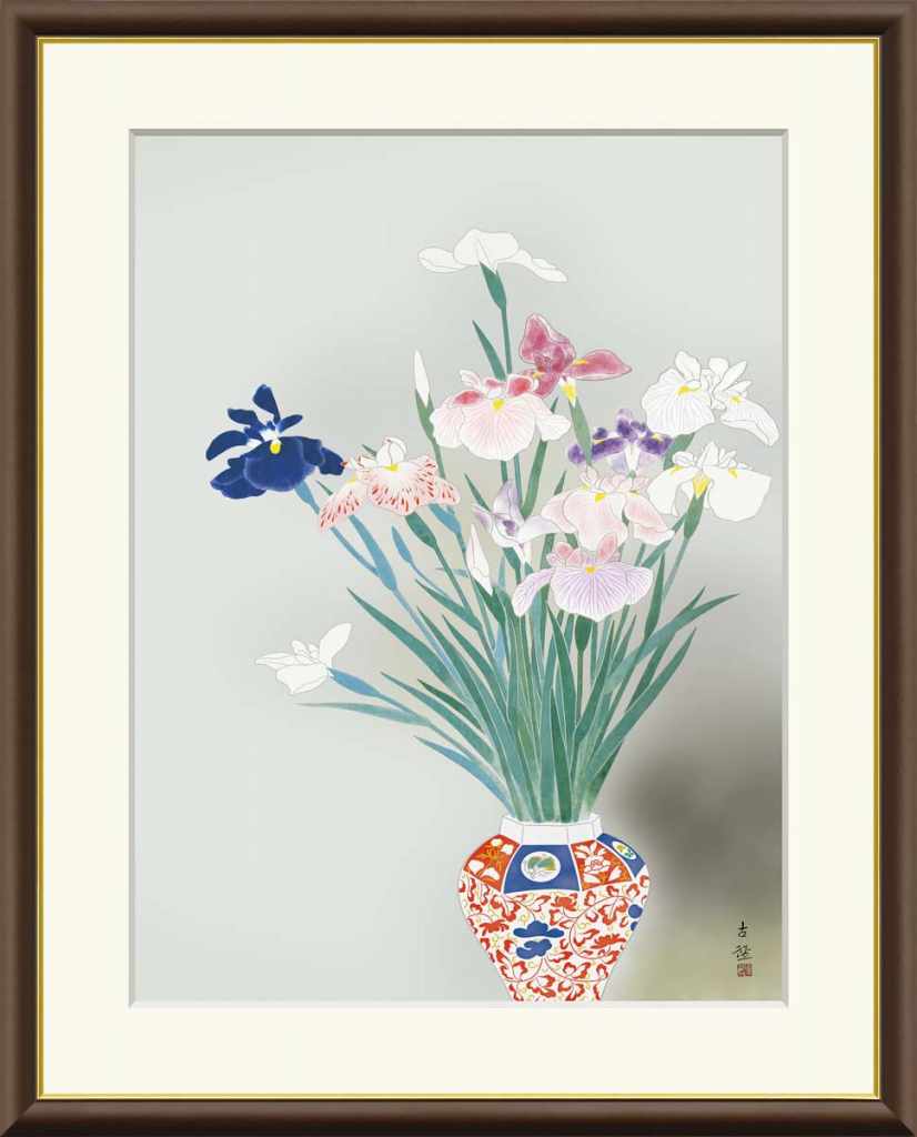 楽天市場】絵画 日本画 額入りアート 小林古径「菖蒲」 J2-041 F8:61cm