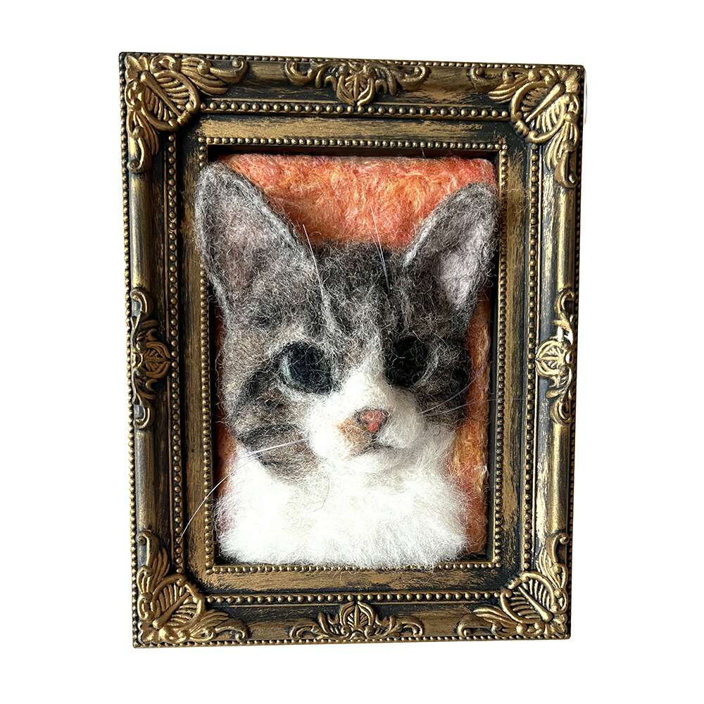 楽天市場】フェルトアートMaron 猫のフレーム「茶トラ・サバトラ