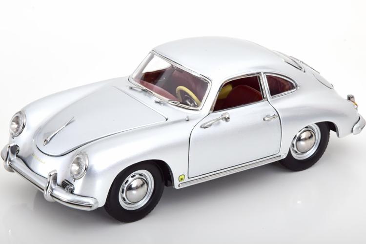 楽天市場】ミニカー 1/18 1957 ポルシェ 356A カレラGT 銀色 1957