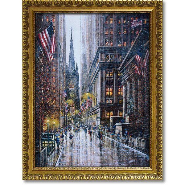 楽天市場】絵画 ギィ デサップ「ウォール ストリート」 額入り 風景画