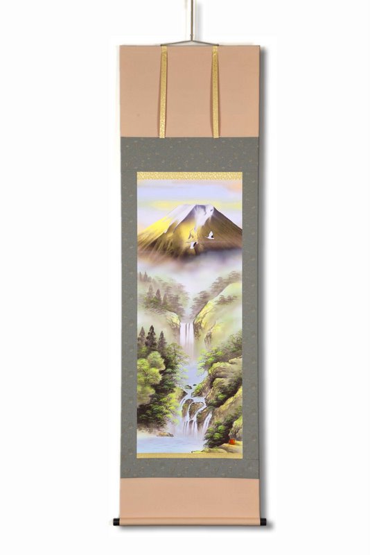 楽天市場】掛け軸 宇田川彩悠 掛軸(尺三) 「金富士山水」/インテリア