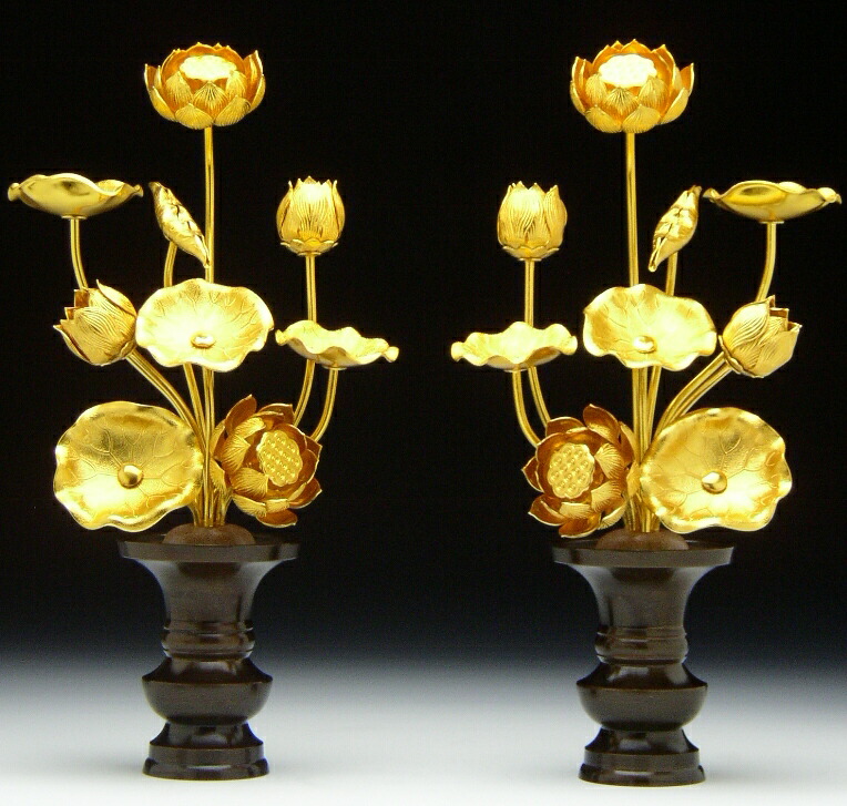 楽天市場】【マラソン限定P10倍】常花 仏具 仏花 小常花 金色 アルミ製