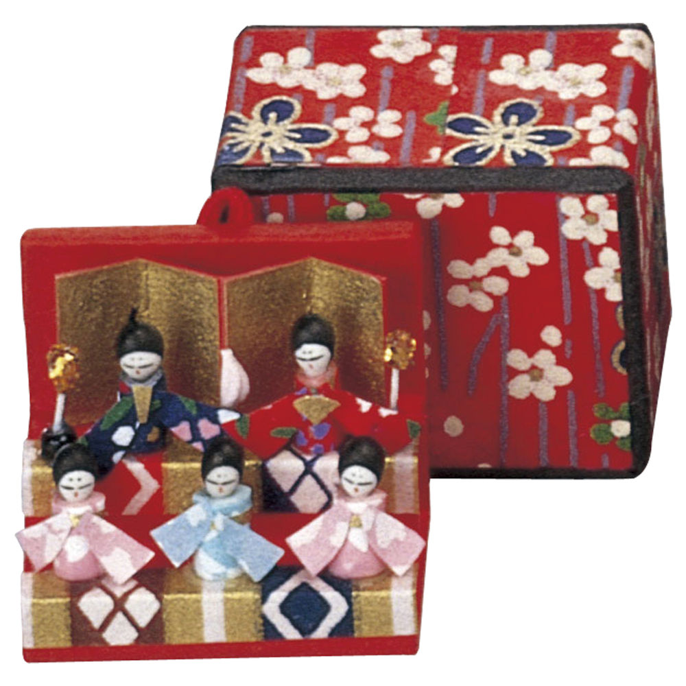 楽天市場】雛人形 雛飾り ミニ箱段雛三段 上 超ミニチュア 手作り和紙