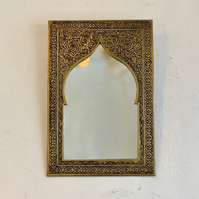 楽天市場】モロッカンミラー 「真鍮 アーチS」 鏡 壁掛け ミラー 卓上