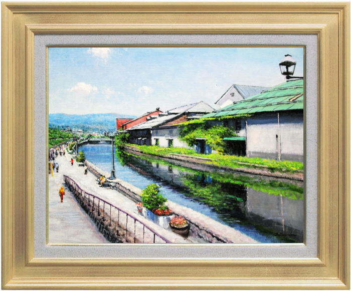 楽天市場】小林幸三 「 小樽運河 」 油絵 油彩画 WF3 : 内田画廊