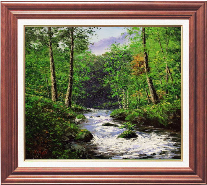 楽天市場】西村拡人「赤富士」油絵・油彩画 F4 ( 4号 ) : 内田画廊