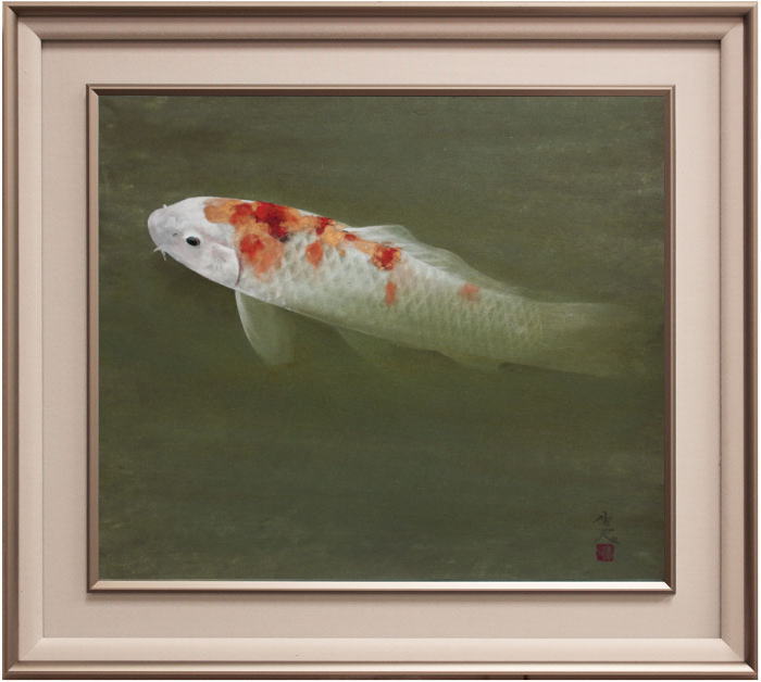 楽天市場】川村憲邦『遊鯉』日本画 F10（10号）【中古】 : 内田画廊
