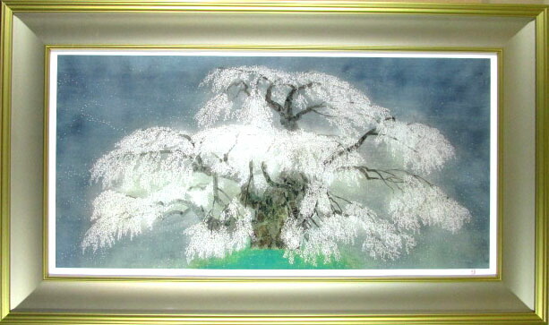 楽天市場】中島千波 「 千歳櫻 」 岩絵具方式 複製 日本画 : 内田画廊