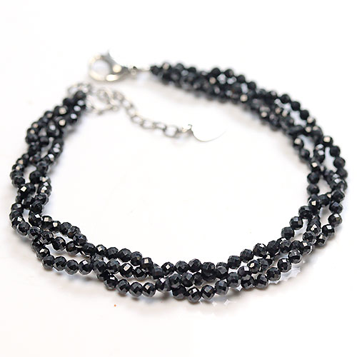 楽天市場】ハイクオリティーブラックスピネルブレスレット/選べる16cm
