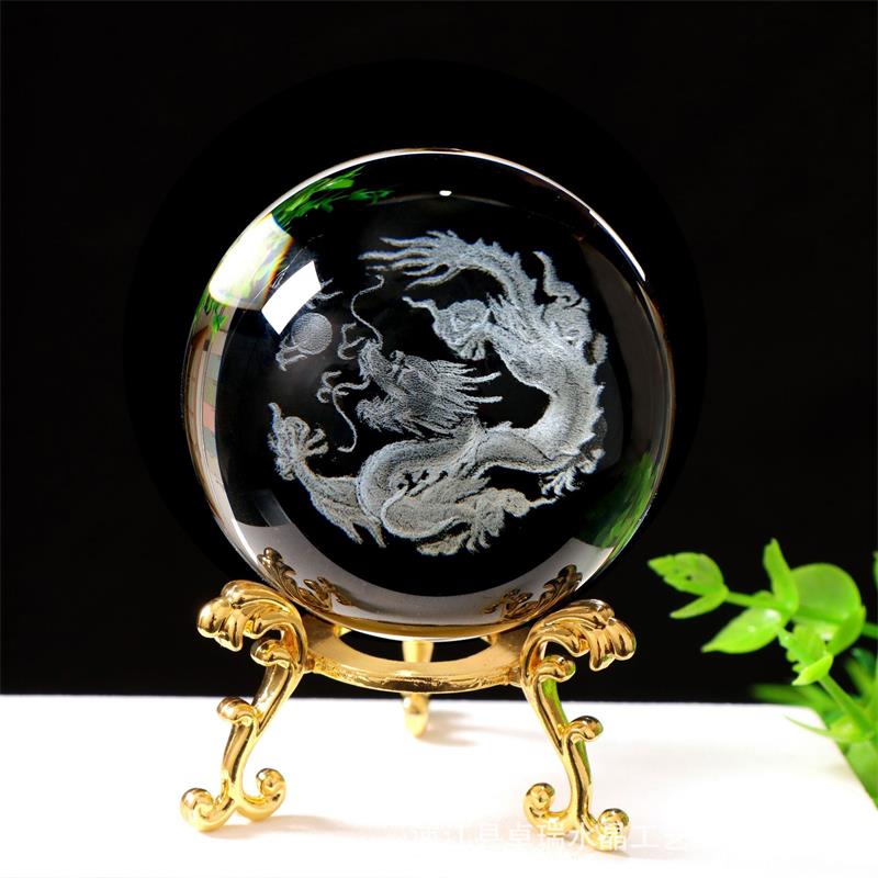 楽天市場】龍 水晶玉 置物 2024 台座付き 水晶 ドラゴン 風水 龍 竜