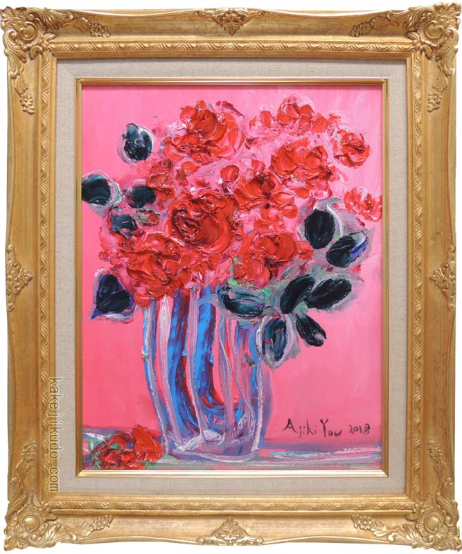 楽天市場】絵画 油絵 黄ばら （鈴木郁夫） 送料無料 【肉筆】【油絵