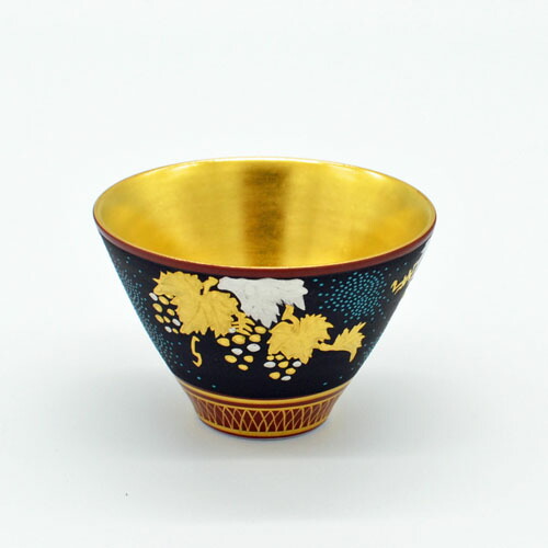 楽天市場】九谷焼 ぐい呑み 本金捻青粒鉄仙 上野真奈美（ぐいのみ