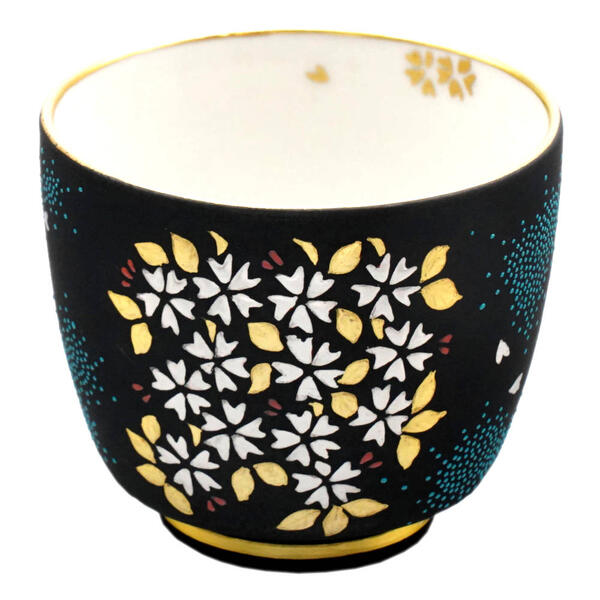 楽天市場】仲田錦玉 九谷焼酒盃 渦打青粒盛金鉄仙唐草 内金彩No.220