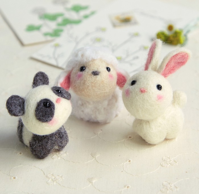 楽天市場】フェルト手芸スターターセット付き 動物のお友だちフェルト