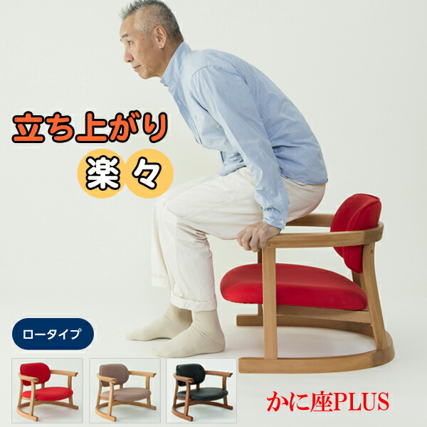 楽天市場】かに座PLUS【ハイタイプ】立ち上がりやすいひじ掛け付きの座