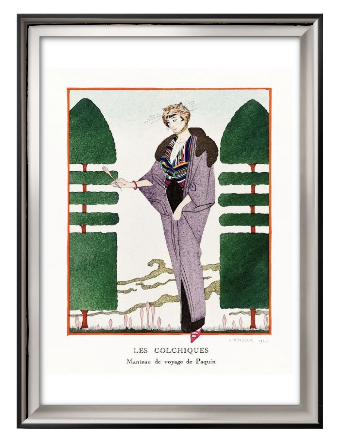 楽天市場】ジョルジュ バルビエ 煙 ベールのイブニング ドレス A3