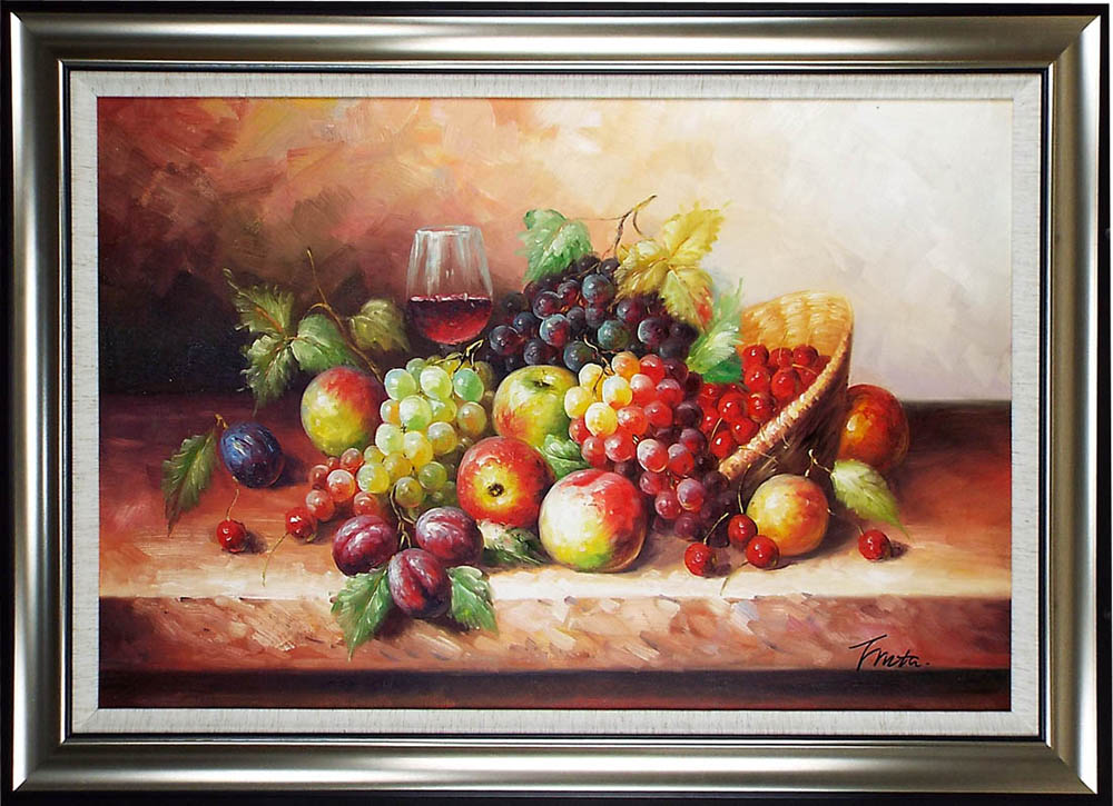 楽天市場】静物の絵 絵画 油絵 アートパネル開業祝い 開院祝い「籠の