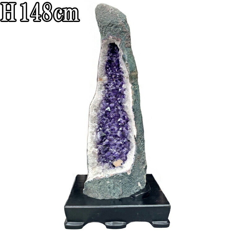 楽天市場】特大 アメジスト クラスター 約10.33キログラム 木製台座