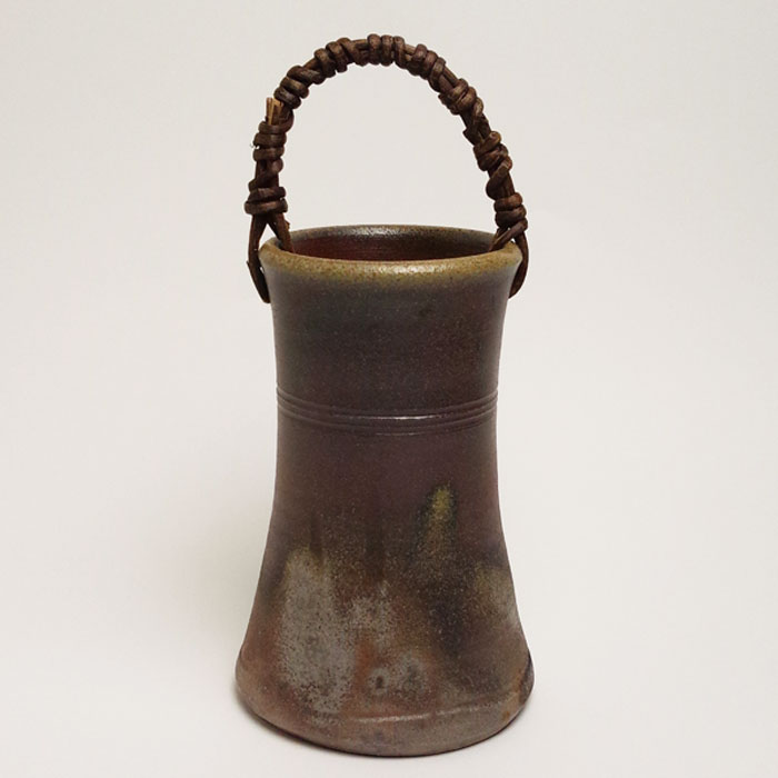 楽天市場】備前焼 花瓶 一輪挿し フラワーベース 丸 ヒダスキ 乗松美歩