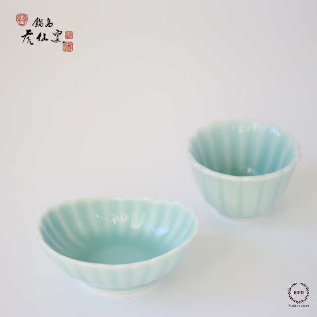 楽天市場】鍋島虎仙窯 鍋島青磁 輪花小鉢【 小鉢 磁器 贈り物 釉薬