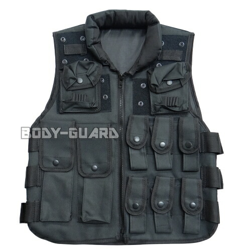 楽天市場】タクティカルSWATタイプベスト ブラック 特殊部隊 ベスト