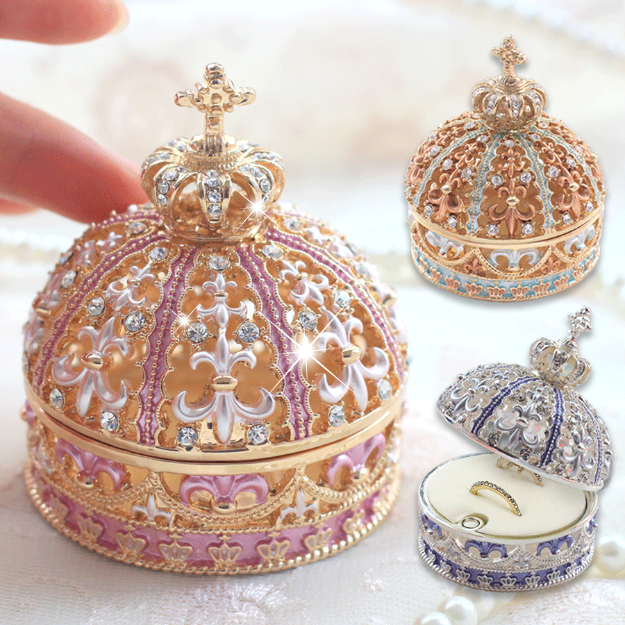 楽天市場】【正規品】 クラウン 王冠 クリスタルジュエリーボックス